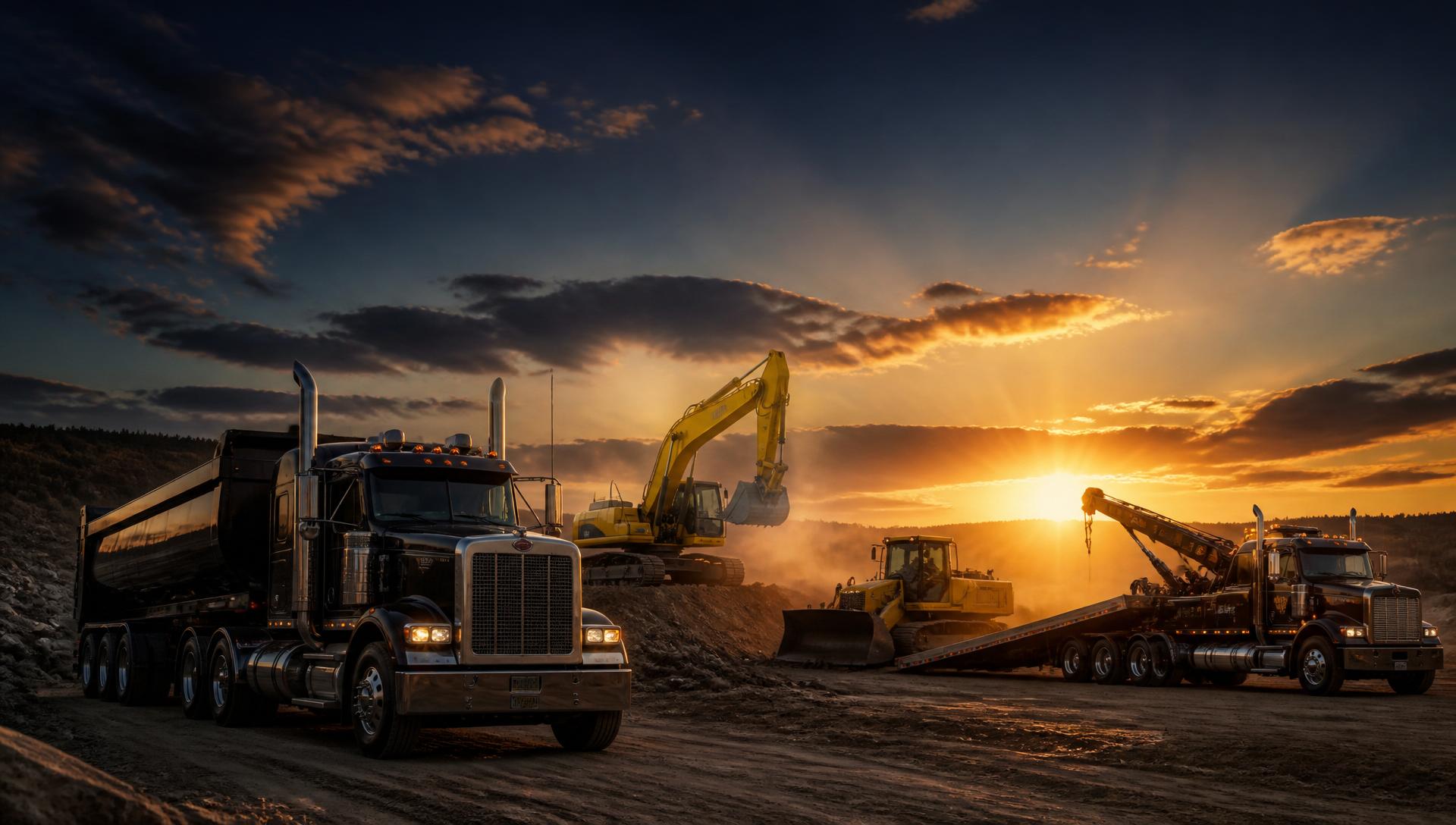 Construction equipment at a jobsite